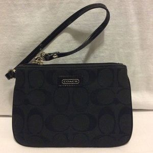 Black Coach Wristlet